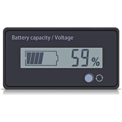 12V Lead Acid Battery Fuel Gauge Voltameter Indicator Meter LCD Screen With Buckle