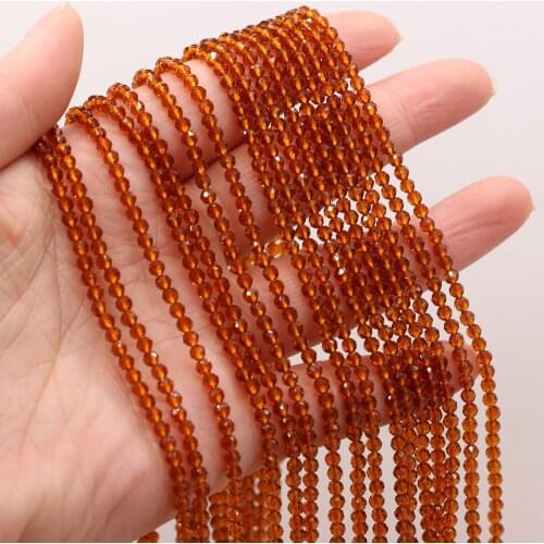 Stone Beads Faceted Coffee Color Spinels Stone Beads DIY for Jewelry Making Bracelet Necklace Earring Women Gift Size 3mm