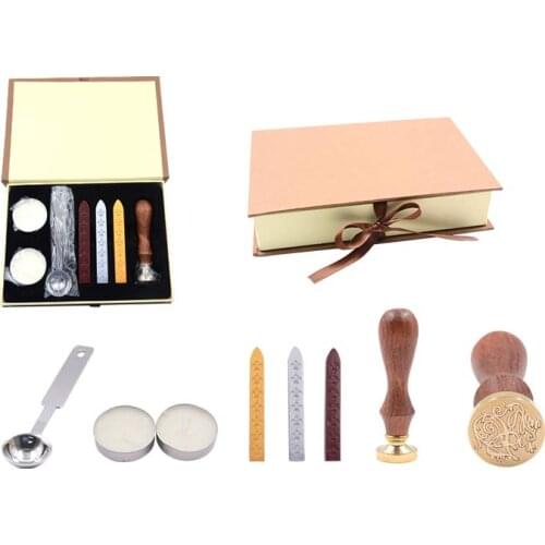 Classical seal Chinese style Fire lacquer Envelope sealing compound Gift box DIY Art tool gift set Include envelopes