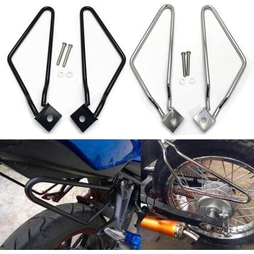 Motorcycle Saddle Bag Support Bars Mount Bracket Metal Side Bag Bracket For Harley Sportster 883 Iron XL883N Dyna Fat Bob Holder