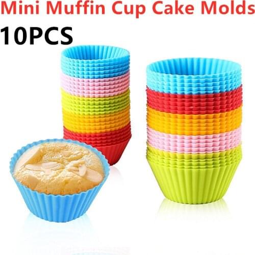 2021 Fashion 5cm 6.5cm Mini Muffin Cup Round Cake Mould Silicone Cake Baking Molds Cupcake Pan Kitchen Bakeware Cooking Tools