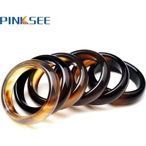 Fashion 10PCS Natural Stone Ring Jewelry Wholesale Charm Ladys Rings Width 5-6mm Women Jewerly Gifts