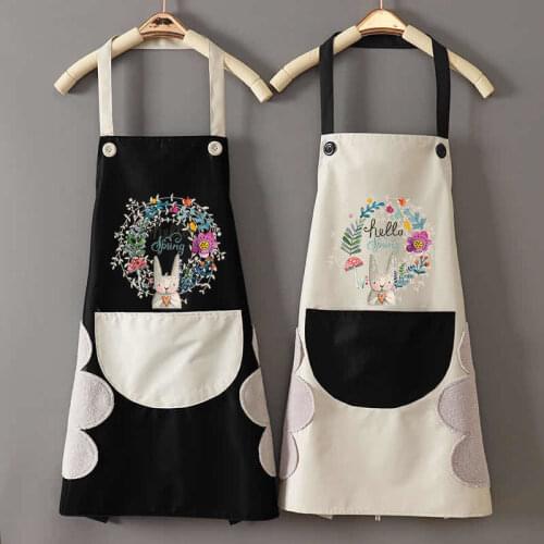 Fashionable Home Cute Kitchen Cooking Apron Women Waterproof and Oil-proof Waistband Mens Overalls