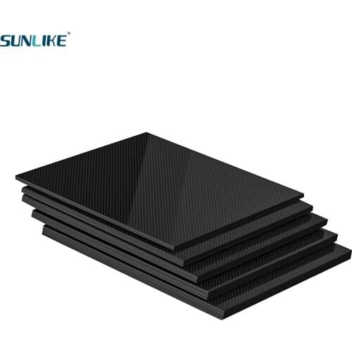 165MM X 195MM Glossy Surface 3K Carbon Fiber Sheet Plate Panel 0.25mm to 6mm High Composite Hardness RC Model