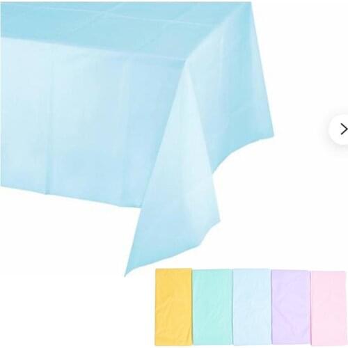 Candy Pastel Tablecloth Macaron Unicorn Rainbow Kids Birthday Party Decoration Christening Baby Shower Table Cloth 137cm*274cm