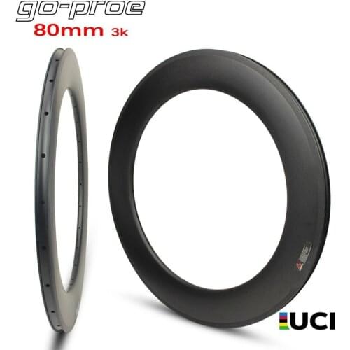Time Trial Bike Carbon Rims 88mm Carbon Fiber Rims Triathlon Bicycle Carbon Rims With 3k Matte Tubular/Clincher/Tubeless