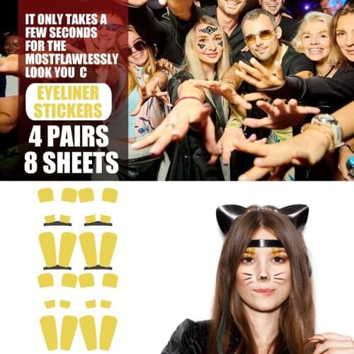 Halloween Christmas Eye Makeup Sticker Europe and America Cute Tattoo Sticker Party Eye Sticker Nightclub Carnival