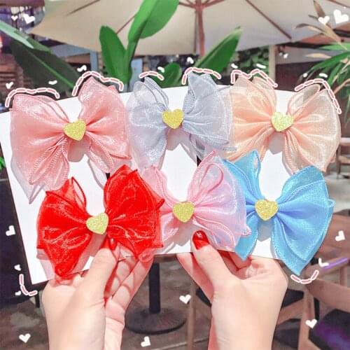 Ruoshui Girls Yarn Bowknot Hairpins Sweet Hair Clips Children Hairgrip Kids Headwear Barrettes Baby Ornaments