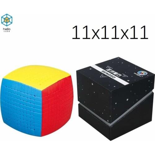 Shengshou 11x11x11 magic cube Puzzle Cubo Magico 11x11 Speed Cube Black Twist 11 Layers Puzzle high layers collection neo cube