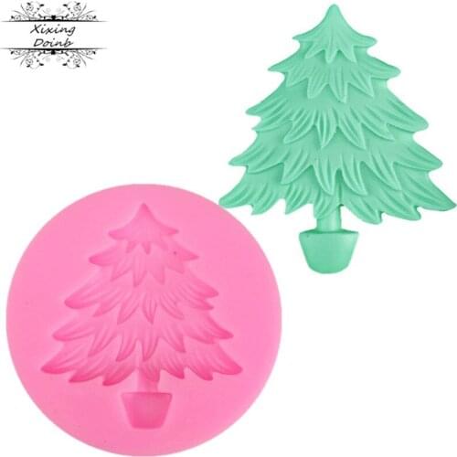 DIY Christmas tree shape silicone mold soft candy chocolate mold cake decorating tool kitchen baking cake mold