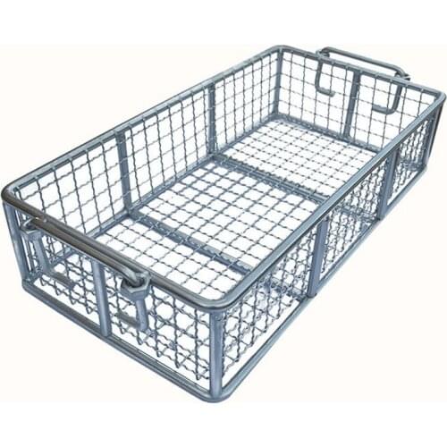 SS304 stainless steel metal parts cleaning net dryer basket kitchen strainer box extra large ear with handle