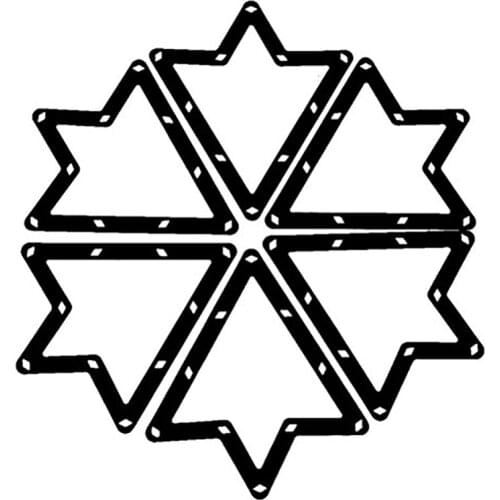 6 Pack Pool Billiard Rack 9 Ball Triple-cornered Magic Rack Sheet Fun Billiard Parts