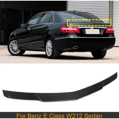 Carbon Fiber Rear Spoiler Wing For Mercedes Benz W212 E250 E350 E550 Sedan 4 Door E63 2010-2015 Car Rear Trunk Lip Wing Spoiler