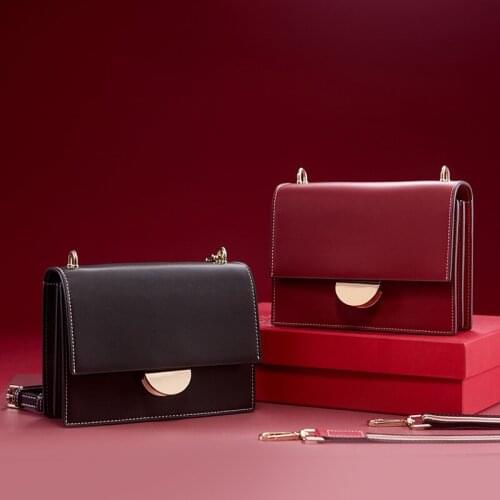 Crossbody bags for women 2020 fashion women bag real leather bag red flap designer bags