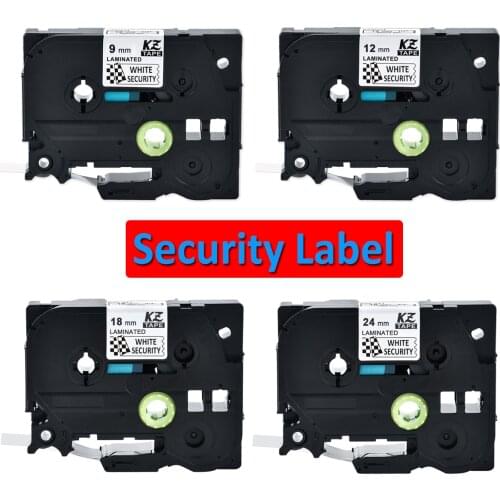 1pcs for TZe-SE3 tze-SE4 tze-SE5 tze-SE2 Security Black on White tze label tapes compatible brother P TOUCh label maker