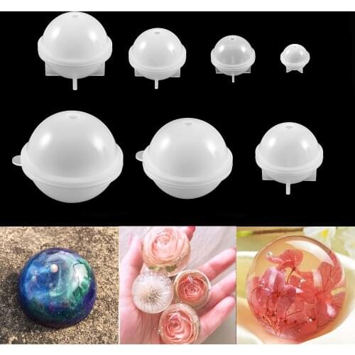2-7cm Sphere Silicone Molds Ball Epoxy Resin Mold Star Ball Casting Mould for DIY Crafts Jewelry Decoration Making Pendants Tool