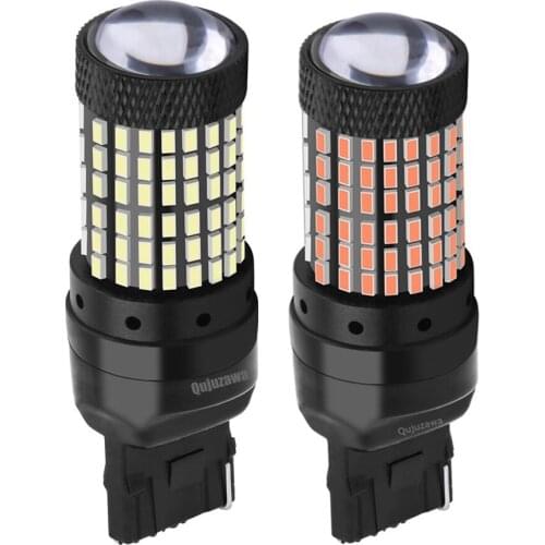 2PCS T20 W21W 7440 WY21W Super Bright 1600lm LED Car Reverse Light Tail Brake Lamp Auto Daytime Running Light Rear Parking Bulb