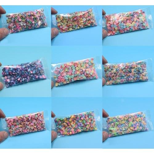 20g/Lot Polymer Clay Multi Fruits Candies Cakes Alphabets Slices Sprinkles for DIY Crafts Filling Kits