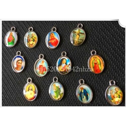 200pcs/pack baby Guadalupe pendant,Guadalupe charm,alloy religious Icon Charm one side epoxy