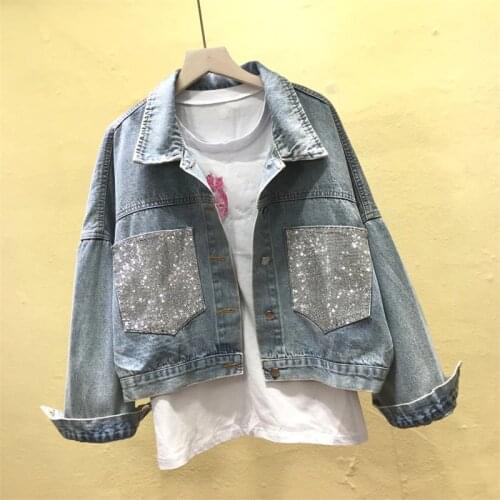 2019 New Denim Jacket Women Jeans Coats Ladies Loose Boyfriend Streetwear Harajuku Vintage Autumn Female Basic Outerwear R791