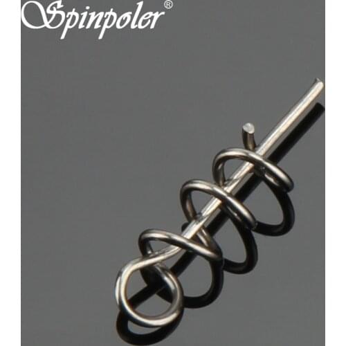 50 Pcs / Bag Fishing Worm Hook Bait Accessories 14mm Fishing Pin Spiral Connect Soft Baits High Carbon Steel Fishing Tackle