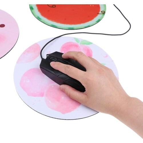 Circular Mouse Pad Silicone Mousepad Mouse Pad Gamer Gaming Mouse Pad Desk Mat Lemon/Peach/Watermelon/Piggy