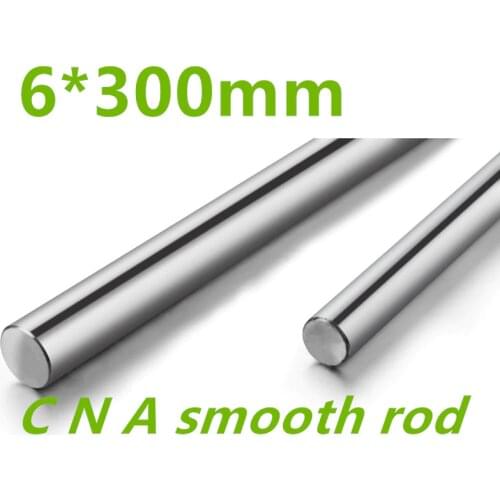 6mm L300mm linear shaft 6mm 300mm long harden linear rod round shaft chrome plated for CNC parts