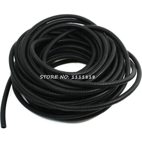8mmx10mm Plastic Flexible Flame Retardant Corrugated Hose Tube 65.6Ft
