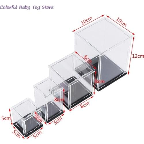 1pc Acrylic Display Case Self-assembly Clear Cube Box UV Dustproof Toy Protection Not Including Other Items Grownups