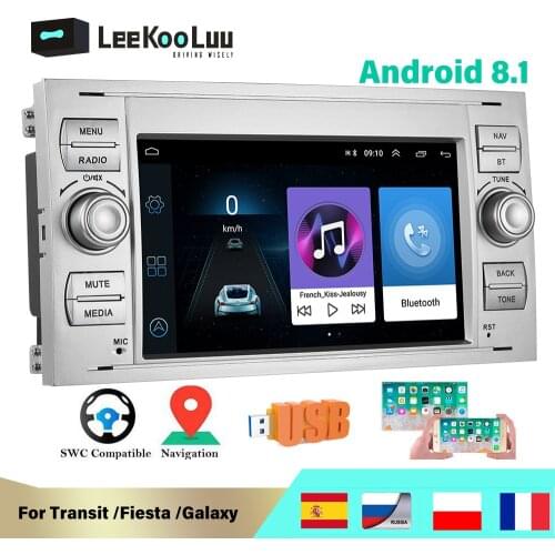 LeeKooLuu 2 Din android 8.1 Car Radio Multimedia Player For Transit Fiesta Focus Galaxy Mondeo Fusion Kuga C-Max S-Max Connect