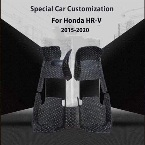 Car Floor Mats For Honda Vezel HRV 2020 2019 2018 2017 2016 2015 Car Floor Mats Carpets Styling Protector Covers Auto Accessorie