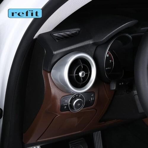 Car Front air outlet modification cover dashboard air outlet Interior decoration shell sticker for Alfa Romeo Stelvio