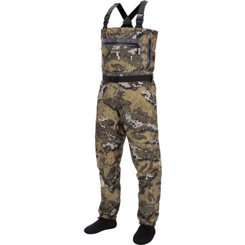 Bassdash Veil Camo Chest Stocking Foot and Boot Foot Fishing Hunting Waders for Men Breathable and Ultra Lightweight in 13 Sizes
