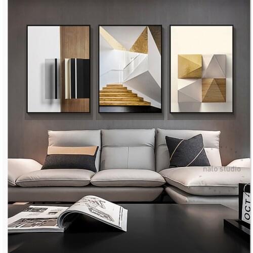 Frameless Time Sequence Modern Light Luxury Style Brown Abstract Decoration Painting Sofa Background Wall Hanging Painting