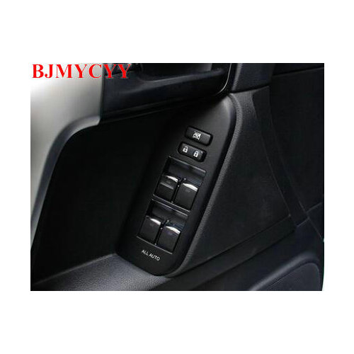 BJMYCYY 7PCS/SET Car window lifting switch ABS decorative sequins for Toyota Prado 2700 2010-2018