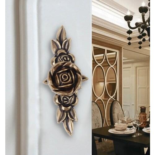 Antique Bronze Rose Drawer Pull Decorative Knob for Kitchen Bathroom Cabinet