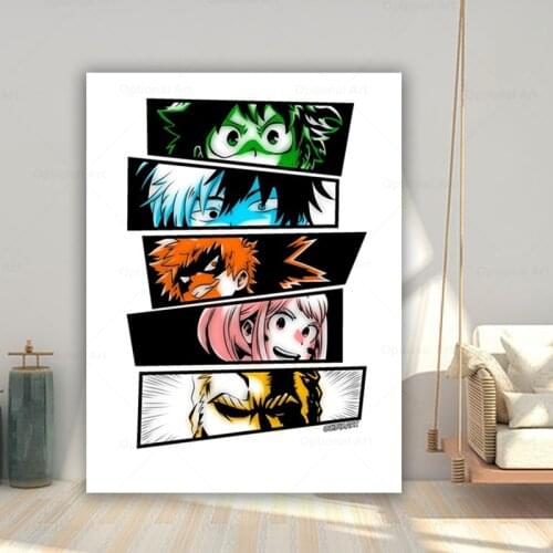 Home Decor My Hero Academia Eye Canvas Painting Modular Picture Prints Modern Artwork Living Room Bedroom Wall Anime Poster