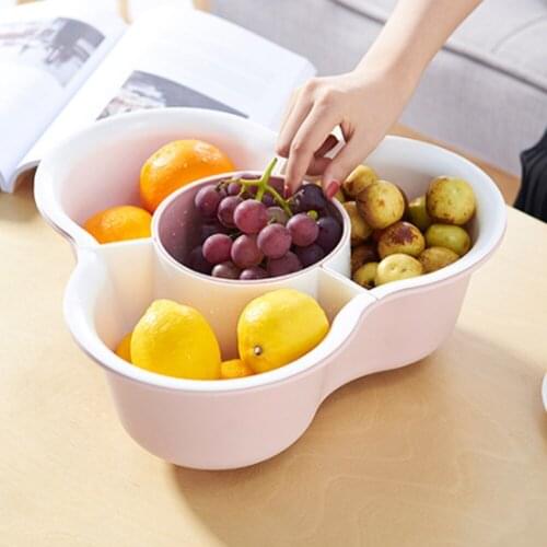 Fruit Vegetable Water Filter Drainer Double Layer Drain Storage Basket Sink Household Rice Washing Basket Bowl Food Organizer