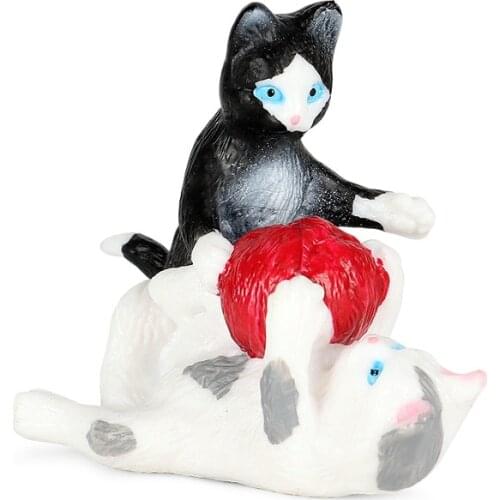 Playing Cats Animal Figure Collectible Toys Pet Animal Cognition Action Figures Kids Plastic Model Toys