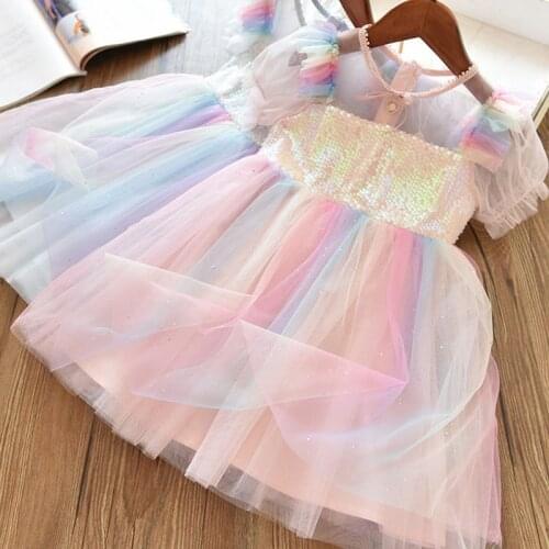 Red Lace Flower Dress For Girls Wedding Ceremony Party Tulle Kids Dresses for Girls Princess Dress Summer Children Clothing 3-8T