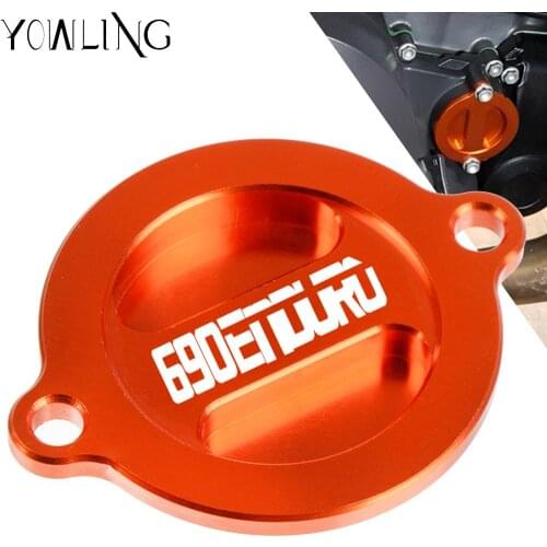 Motorcycle CNC Engine Oil Fuel Filter Cover Tank Cap For 690 Enduro 690 ENDURO 2010 2011 2012 2013 2014 2015 2016 2017