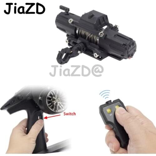 Metal Automatic Winch Wireless Remote Controller System for 1:10 RC Crawler Car Axial SCX10 90046 Traxxas TRX4 Redcat