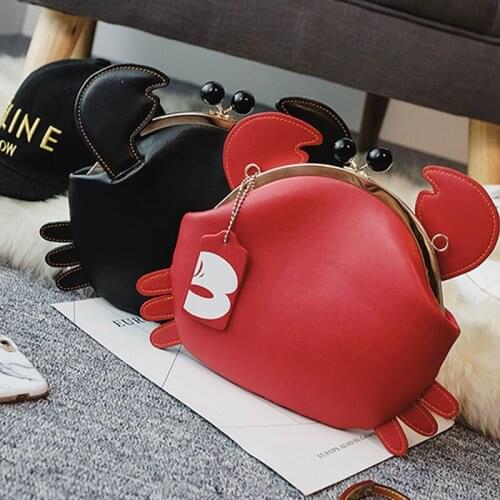 Cartoon Cute Gift Girls Crab Bag Unique Design Ladies Chains Animal Messenger Bag Women Messenger Bag Crossbody Shoulder Bag Q5