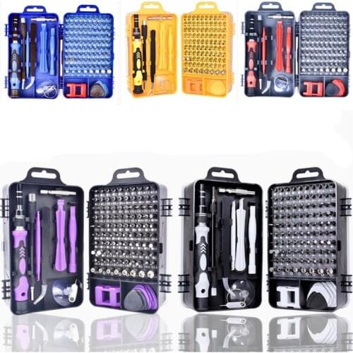 Screwdriver Set Magnetic Bits Nozzle Repair Phone PC Tool Kit Precision Torx Hex Screw Driver 115 In 1 Hand Tools