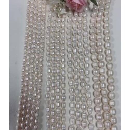 Cheap Price Big Size 10-11mm Rice Shape Freshwater Pearl Strand