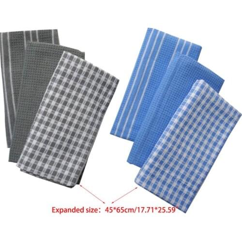 Cotton Dish Cloth Plaid pano de prato Eco-Friendly Kitchen Towel Bulk Tea Towel GXMA