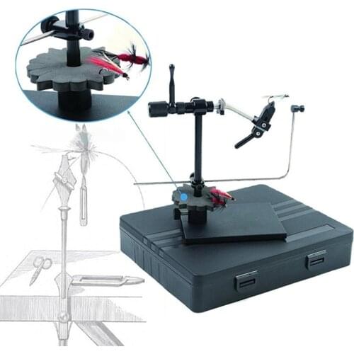 Portable Fly Tying Vise Fly Tying Tool Clip Clamp Base / Pedestal Base Fishing Tool Pesca Iscas Fish Tackle Accessories Black