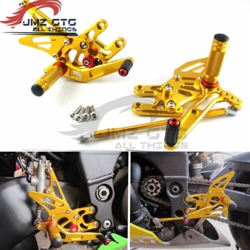 Motorcycle CNC Adjustable Rear Set Rearsets Footrest Foot Rest For KAWASAKI ZX10R 2004-2005