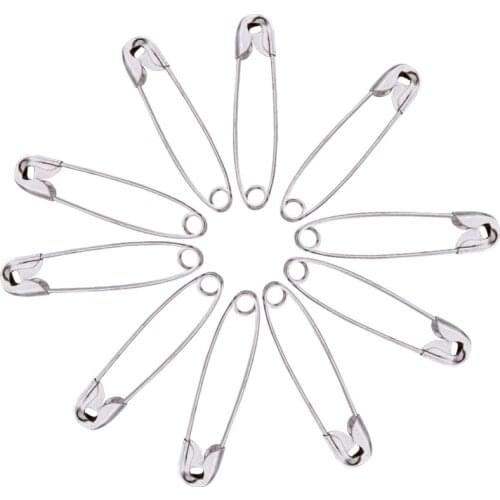 Pandahall 1000 PCs Approx 28X6mm Platinum Iron Safety Pins for Jewelry Findings hole: about 4mm