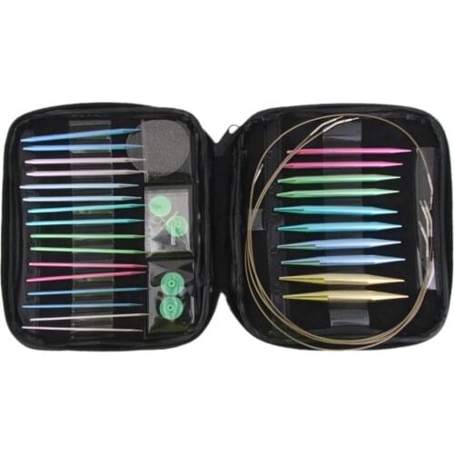 Interchangeable 13 Sizes Aluminium Circular Knitting Needles 2.75mm-10mm